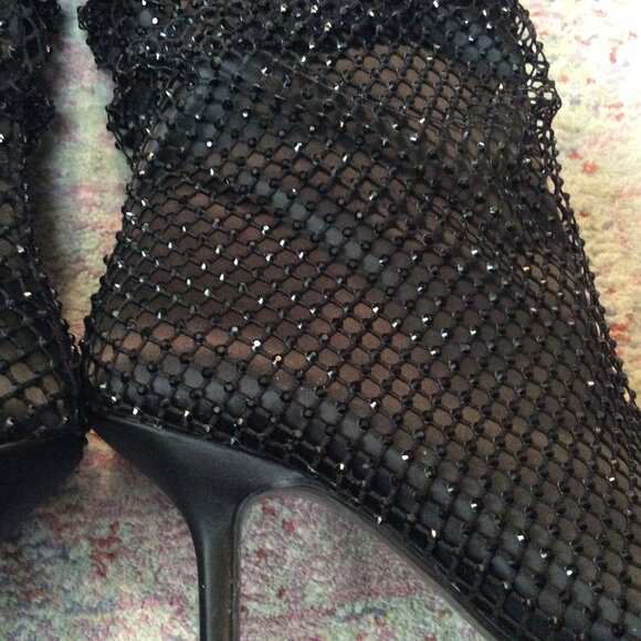 NWOT Madden Girl Sasha Glitter Fishnet Slouch Over-The-Knee Boots - Picture 7 of 10
